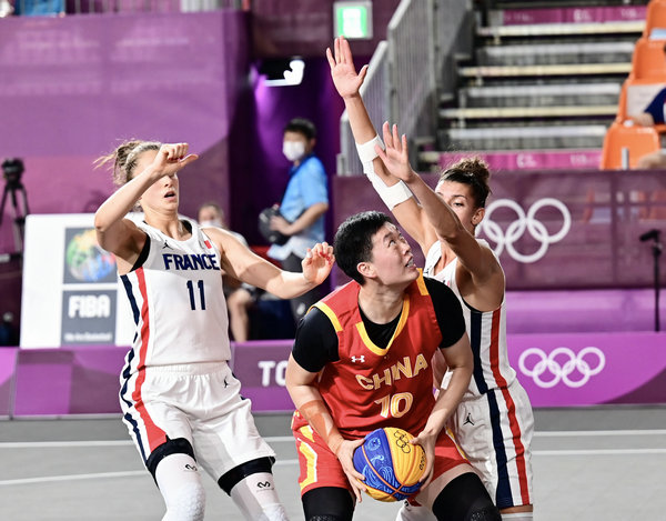东京奥运会：中国女队16:14力克法国夺得三人篮球铜牌