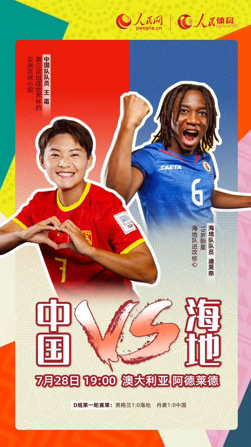 女足世界杯丨中国女足今晚19时对阵海地 不容有失